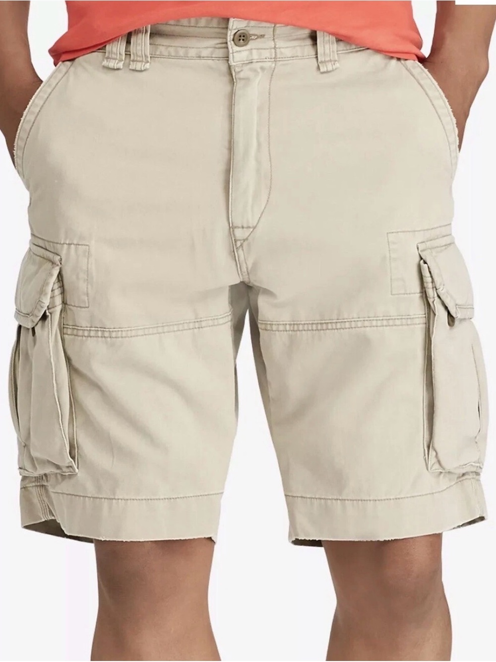 NWT Polo Ralph Lauren Men’s 48B Core Replen Cargo Shorts Khaki Outdoor NEW